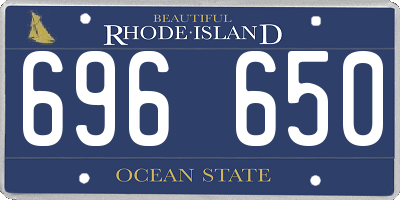 RI license plate 696650
