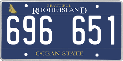RI license plate 696651