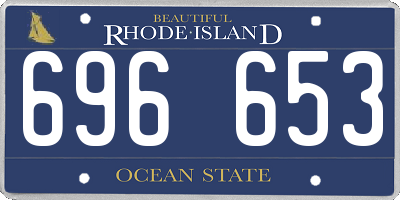 RI license plate 696653