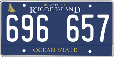 RI license plate 696657