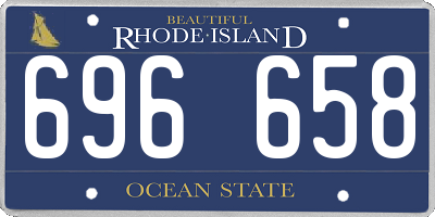 RI license plate 696658