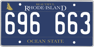 RI license plate 696663