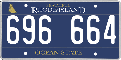 RI license plate 696664