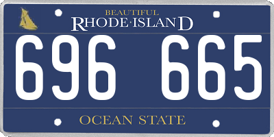 RI license plate 696665
