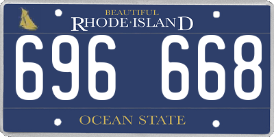 RI license plate 696668