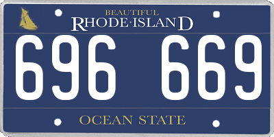 RI license plate 696669