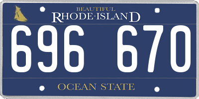RI license plate 696670