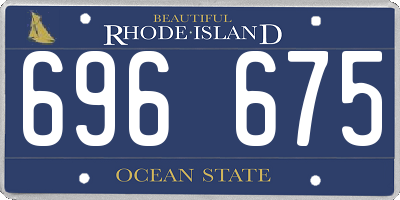 RI license plate 696675