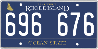 RI license plate 696676