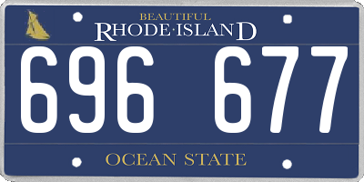 RI license plate 696677
