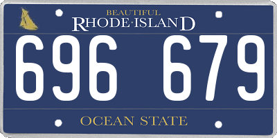 RI license plate 696679