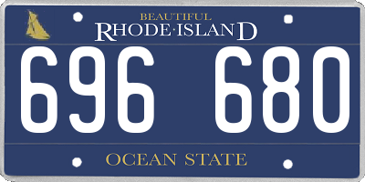 RI license plate 696680