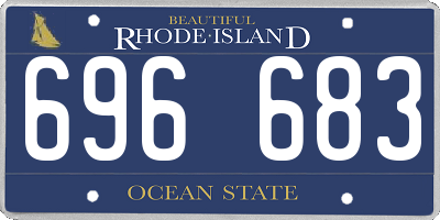 RI license plate 696683