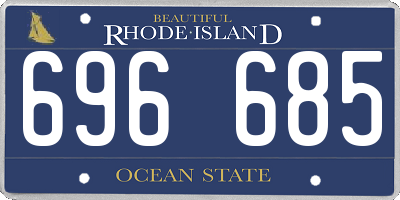 RI license plate 696685