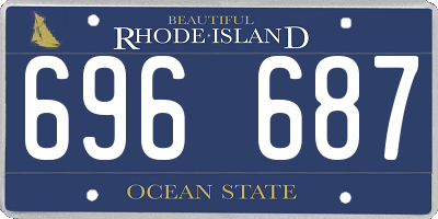 RI license plate 696687