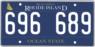 RI license plate 696689