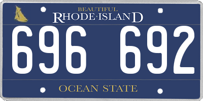 RI license plate 696692