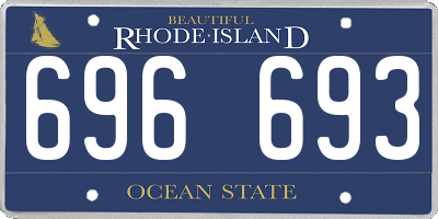 RI license plate 696693