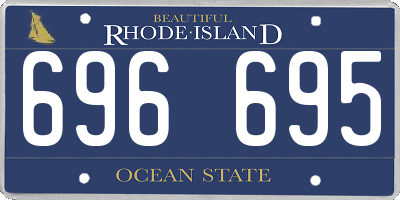 RI license plate 696695