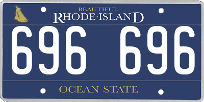 RI license plate 696696