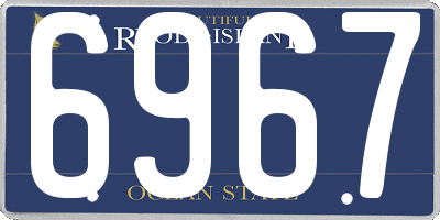 RI license plate 6967