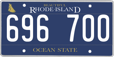 RI license plate 696700