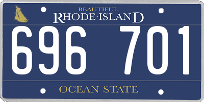 RI license plate 696701