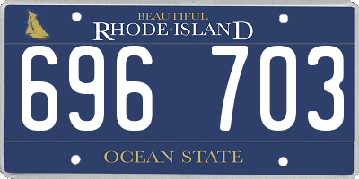RI license plate 696703