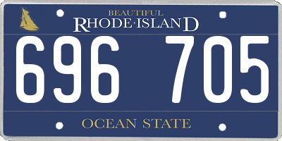 RI license plate 696705