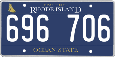 RI license plate 696706