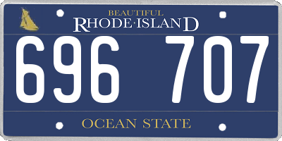 RI license plate 696707
