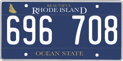 RI license plate 696708