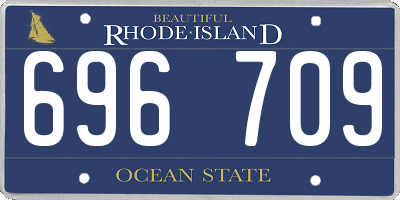 RI license plate 696709
