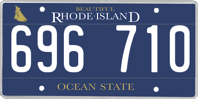 RI license plate 696710