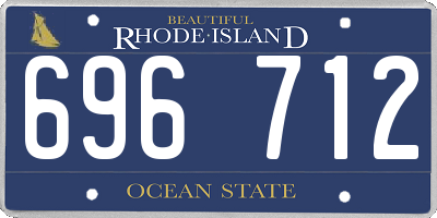 RI license plate 696712