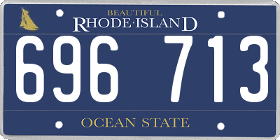 RI license plate 696713
