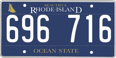 RI license plate 696716