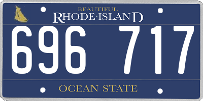 RI license plate 696717