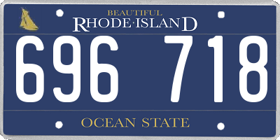 RI license plate 696718