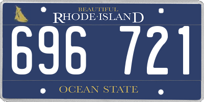 RI license plate 696721