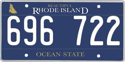 RI license plate 696722