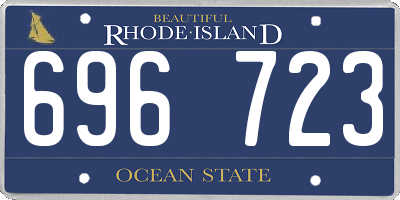 RI license plate 696723