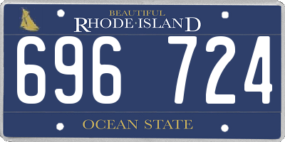 RI license plate 696724
