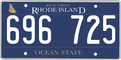 RI license plate 696725