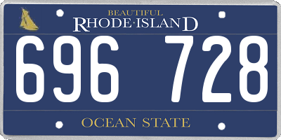 RI license plate 696728