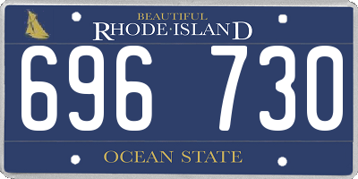 RI license plate 696730