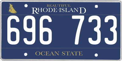 RI license plate 696733