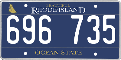 RI license plate 696735