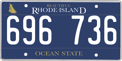 RI license plate 696736