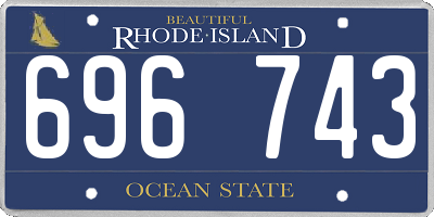 RI license plate 696743